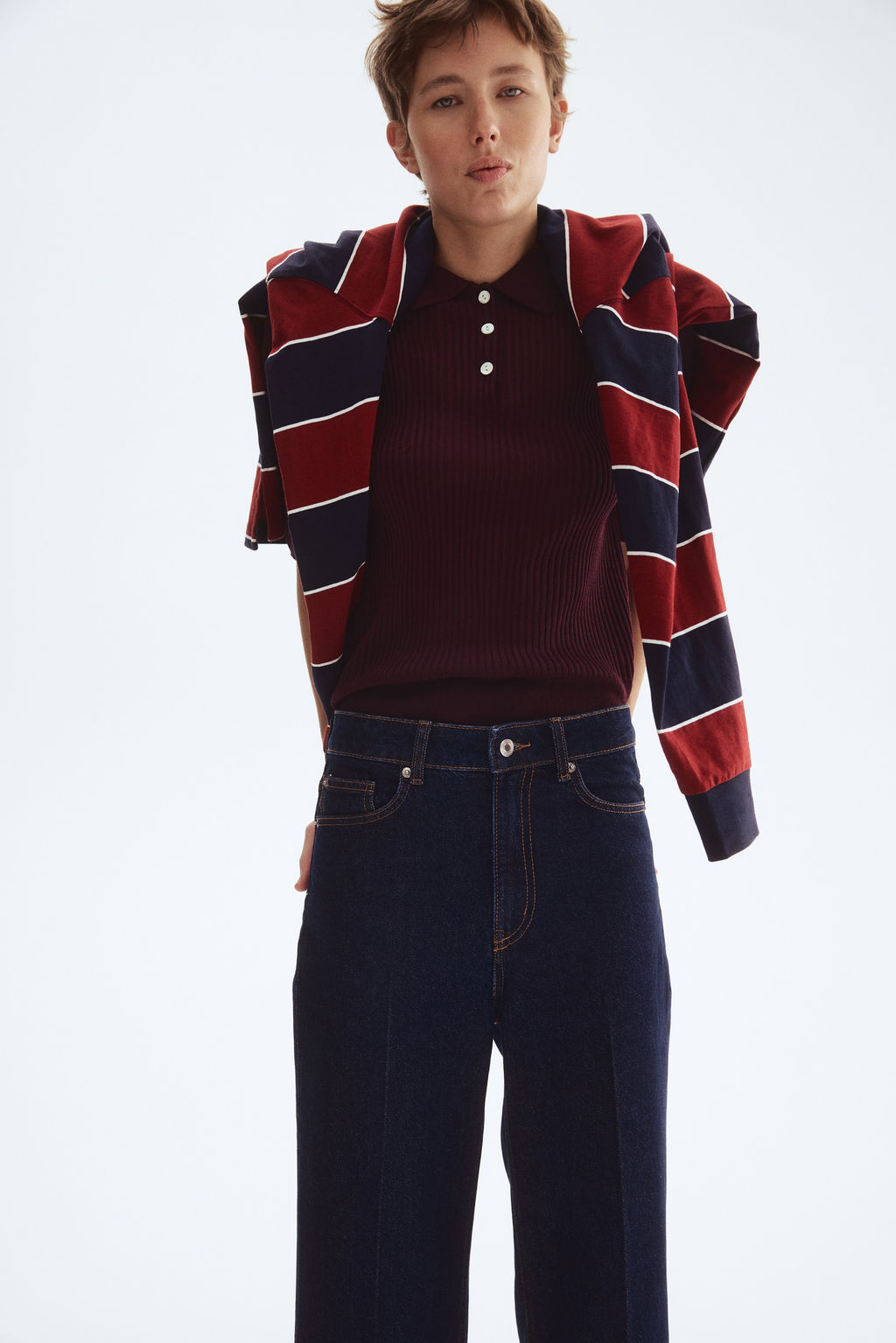 Wide High Ankle Jeans - H&m фото 7