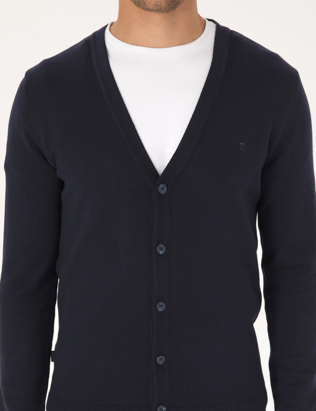 Lacivert Slim Fit Basic D__meli Triko H_rka - Pierre cardin фото 6