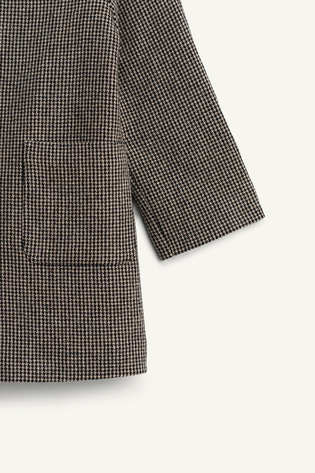 LIMITED EDITION HOUNDSTOOTH WOOL BLEND COAT - Zara фото 8