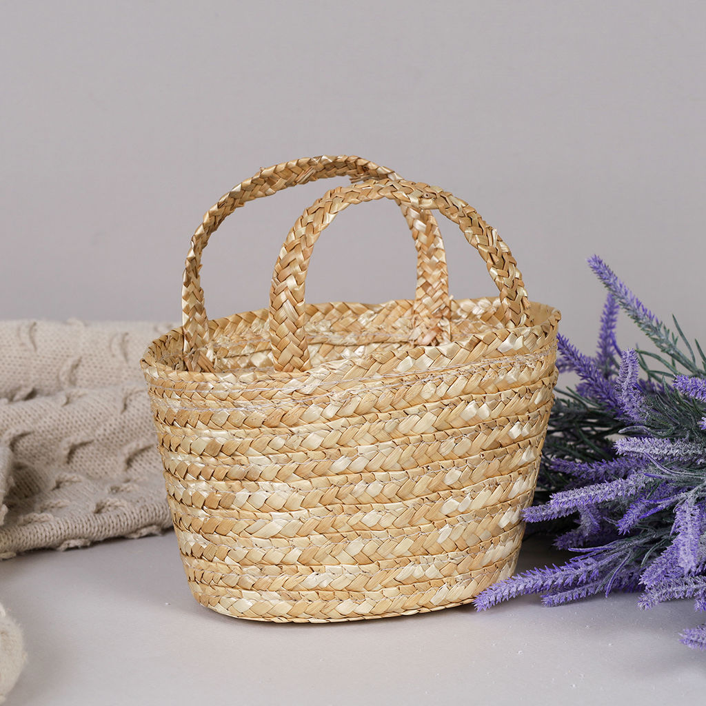 Корзина-сумка плетеная 22x8x12 см / GN295-8 /уп 500/высота 12 см - ГалеонТрейд фото 7