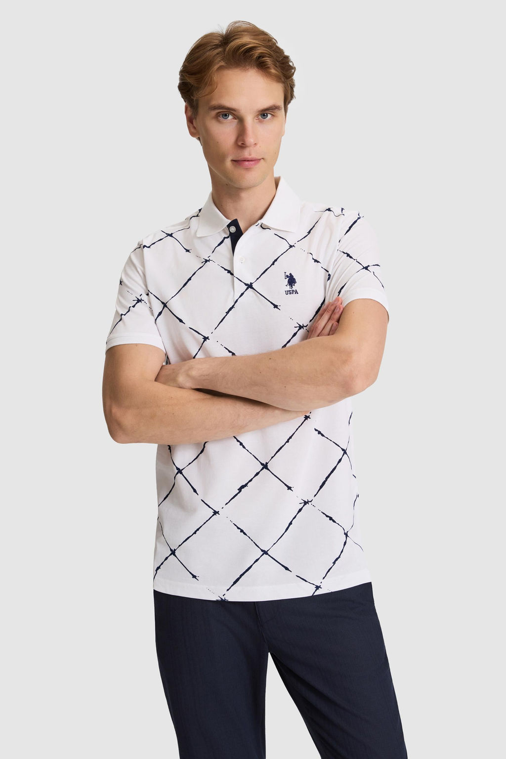 Erkek Beyaz Regular Fit Polo Yaka Ti__rt