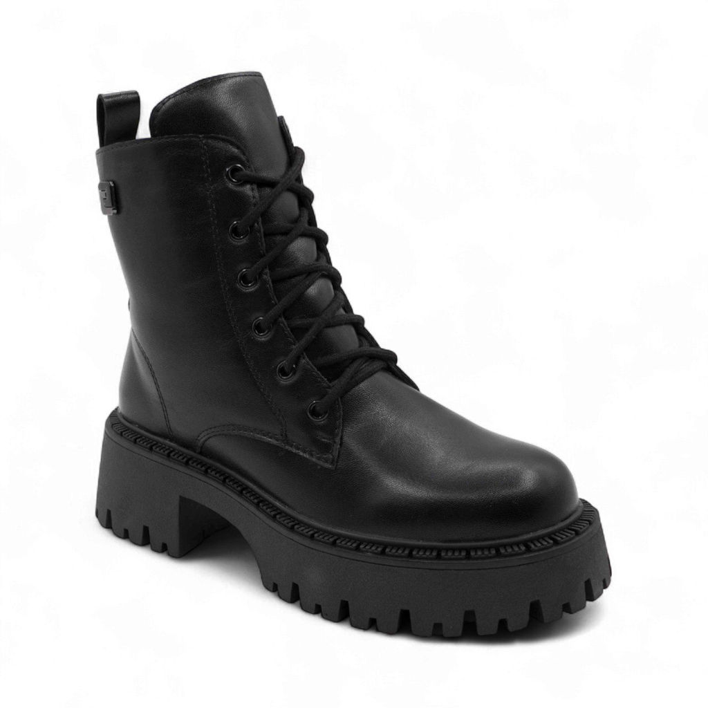 Ботинки на меху F16-2G черные - Sport фото 6