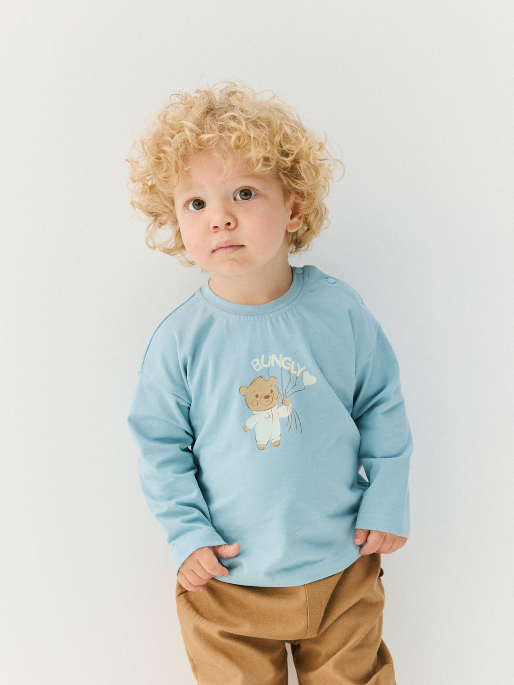 Лонгслив Аква с мишкой с принтом 0+ - Bungly фото 5