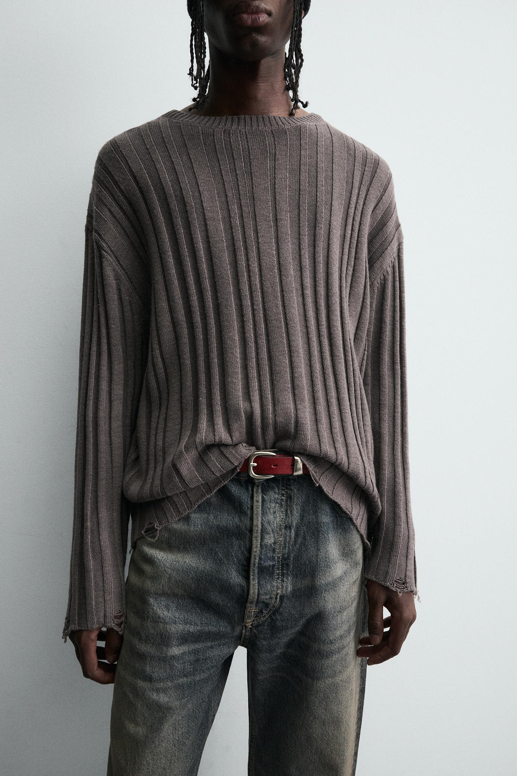 RIBBED OPEN-KNIT SWEATER - Zara фото 5