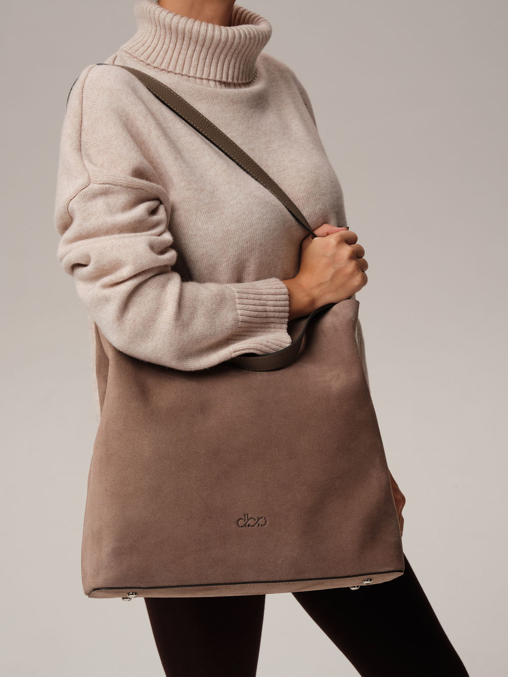 Замшевая сумка шоппер Olga DBR 30948 капучино фото 2