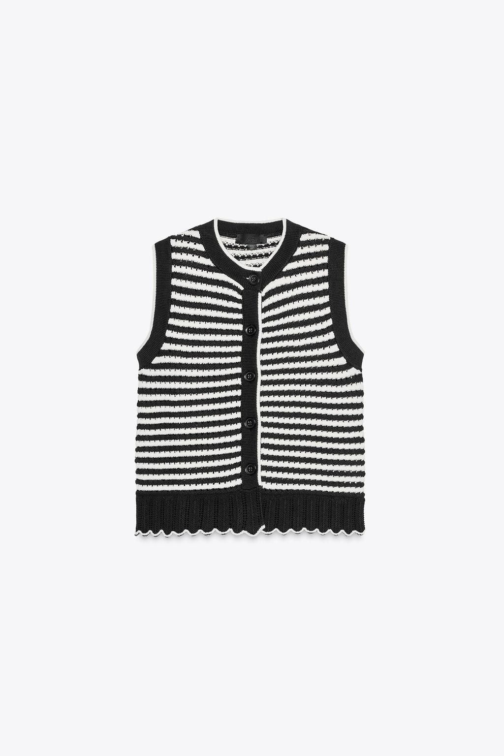 STRIPED KNIT WAISTCOAT TOP - Zara фото 4