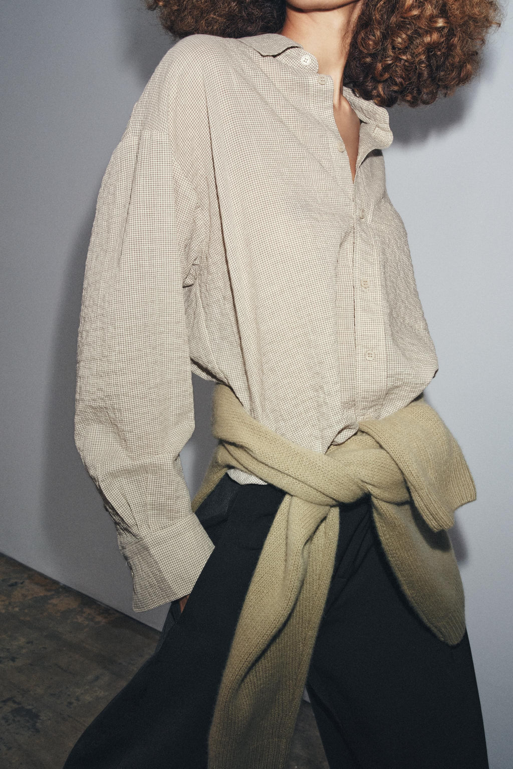 TEXTURED OVERSIZE SHIRT ZW COLLECTION - Zara фото 4