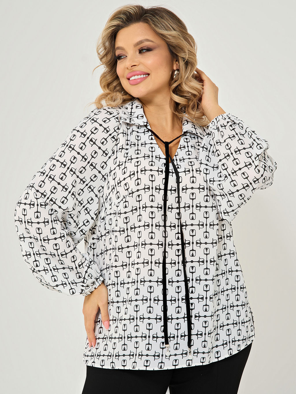 Блузка 0059-27п кремово-белый - Dora фото 27