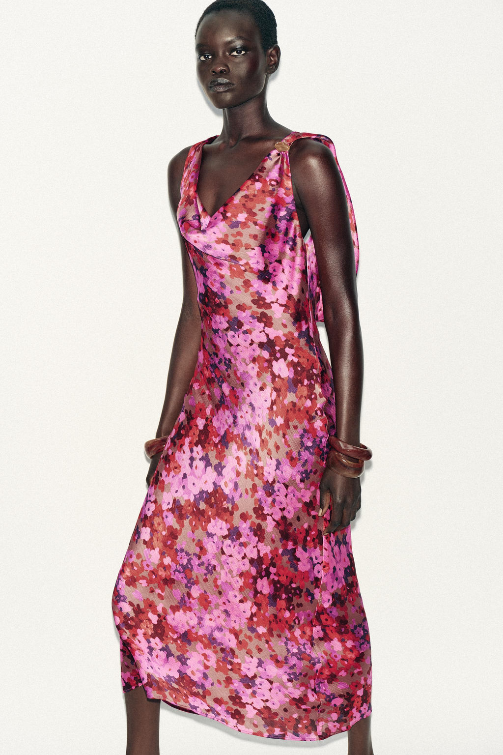 FLORAL PRINT MIDI DRESS - Zara фото 2
