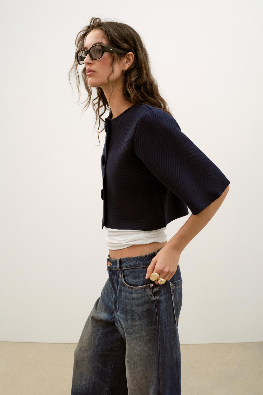 SHORT KNIT CARDIGAN - Zara фото 19