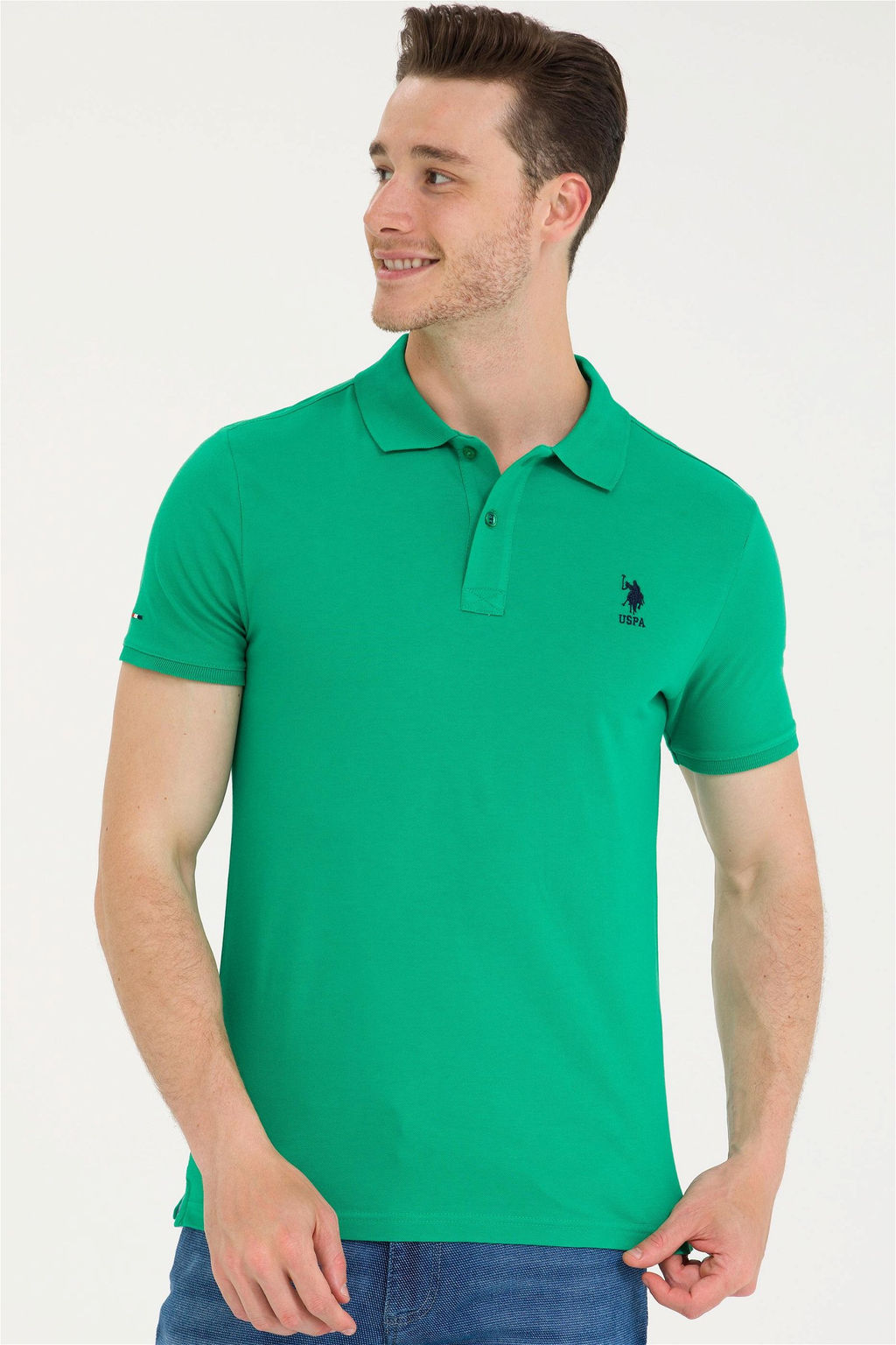 Мужская зеленая базовая футболка