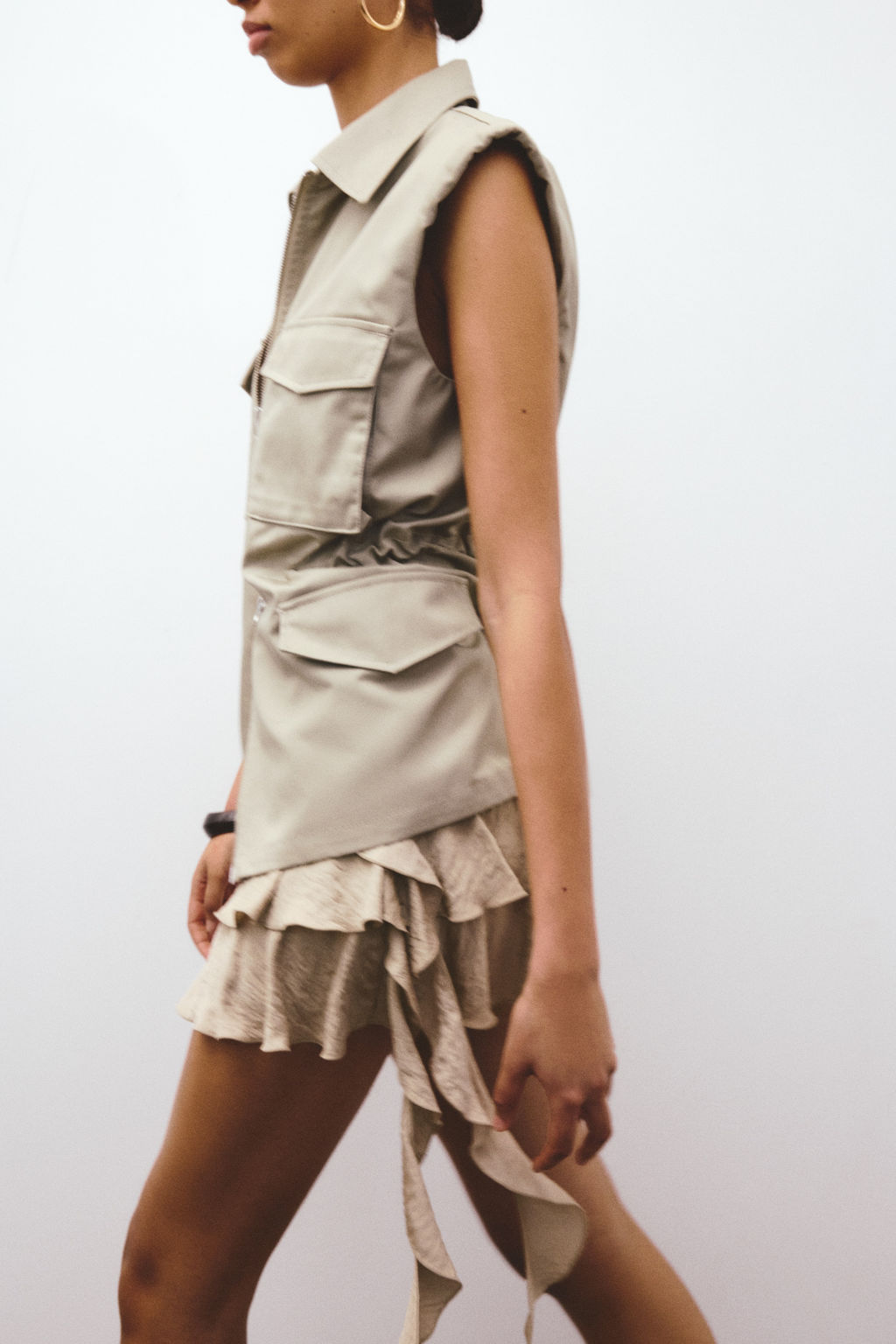 Falda escalonada con panel drapeado - H&m фото 8