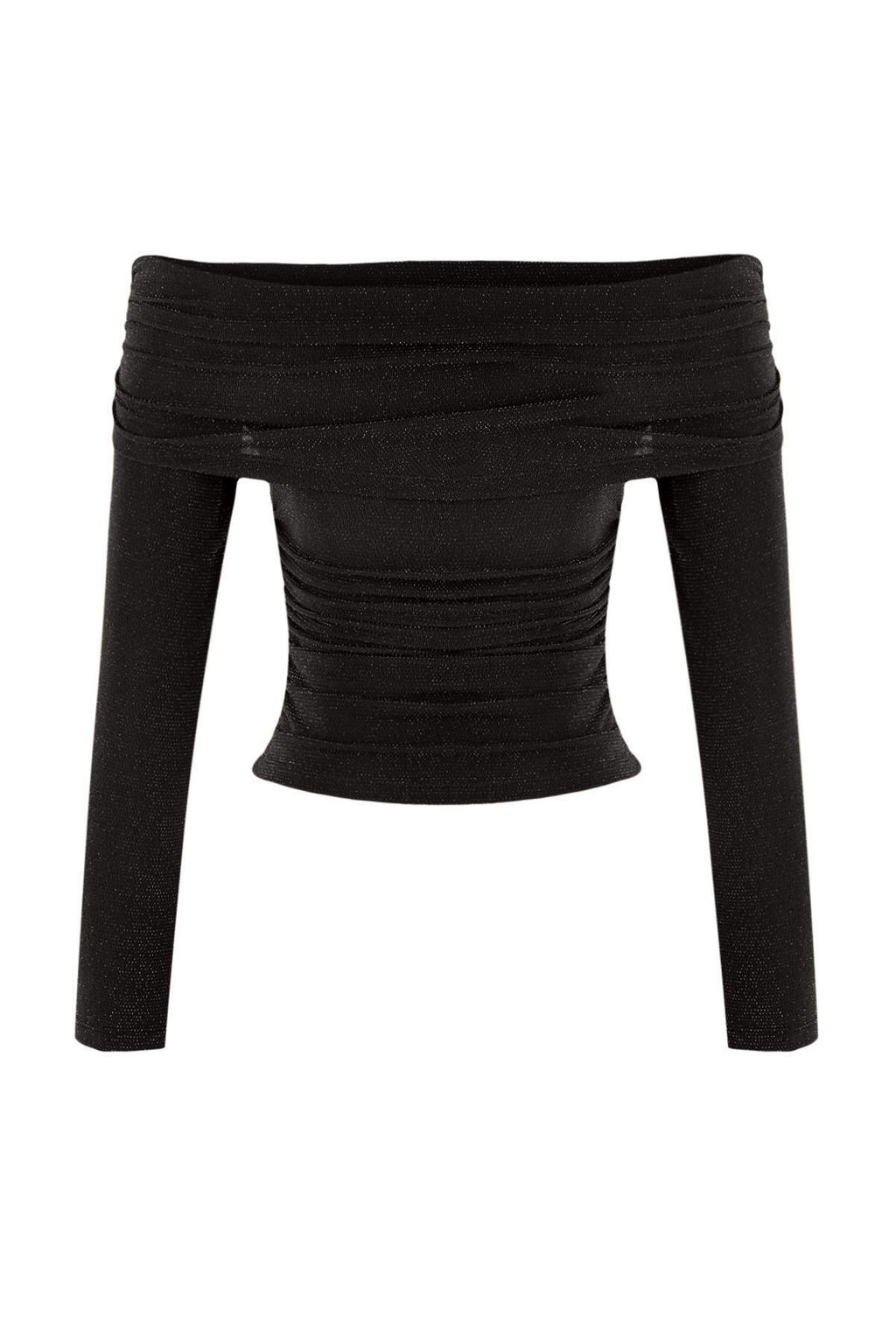 Alt?n Carmen Yaka Simli Orme Party Bluz TPRSS26BZ00002 - Trendyolmilla фото 2