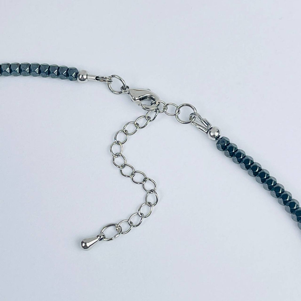 Чокер из Гематита и Агата