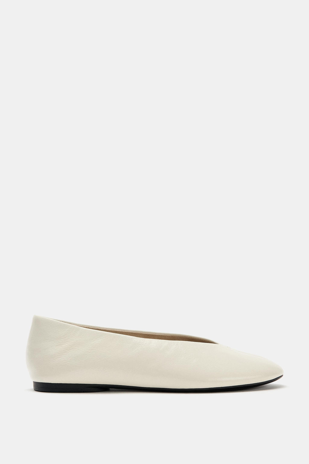 BAILARINA PIEL PLANA / Blanco Crudo - Zara фото 3