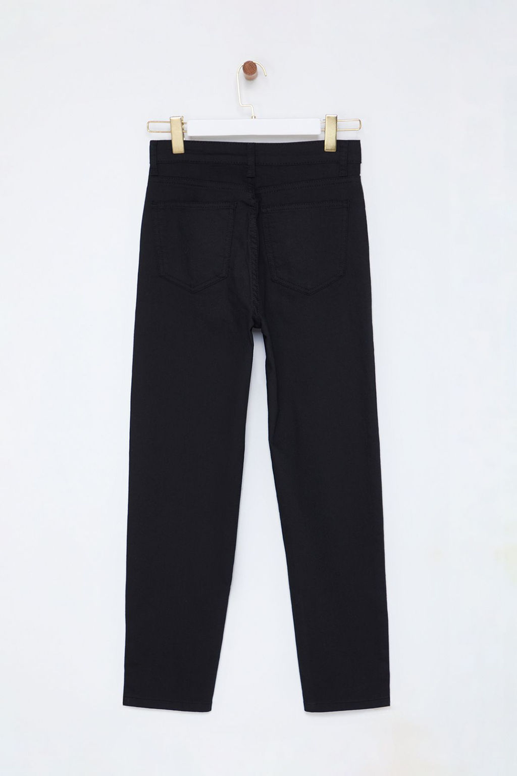 Siyah Yuksek Bel Comfort Mom Jeans TWOAW25JE00371 - Trendyolmilla фото 7