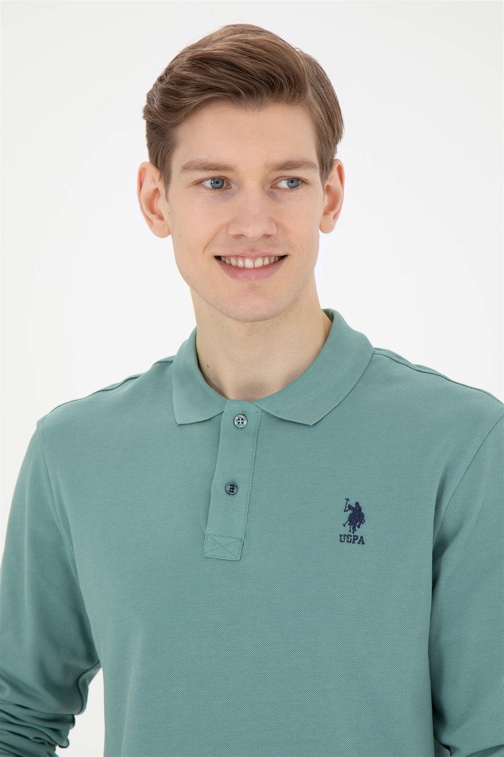 U. S. Polo Assn / Мужской мятный базовый свитшот - U.s. polo assn фото 2