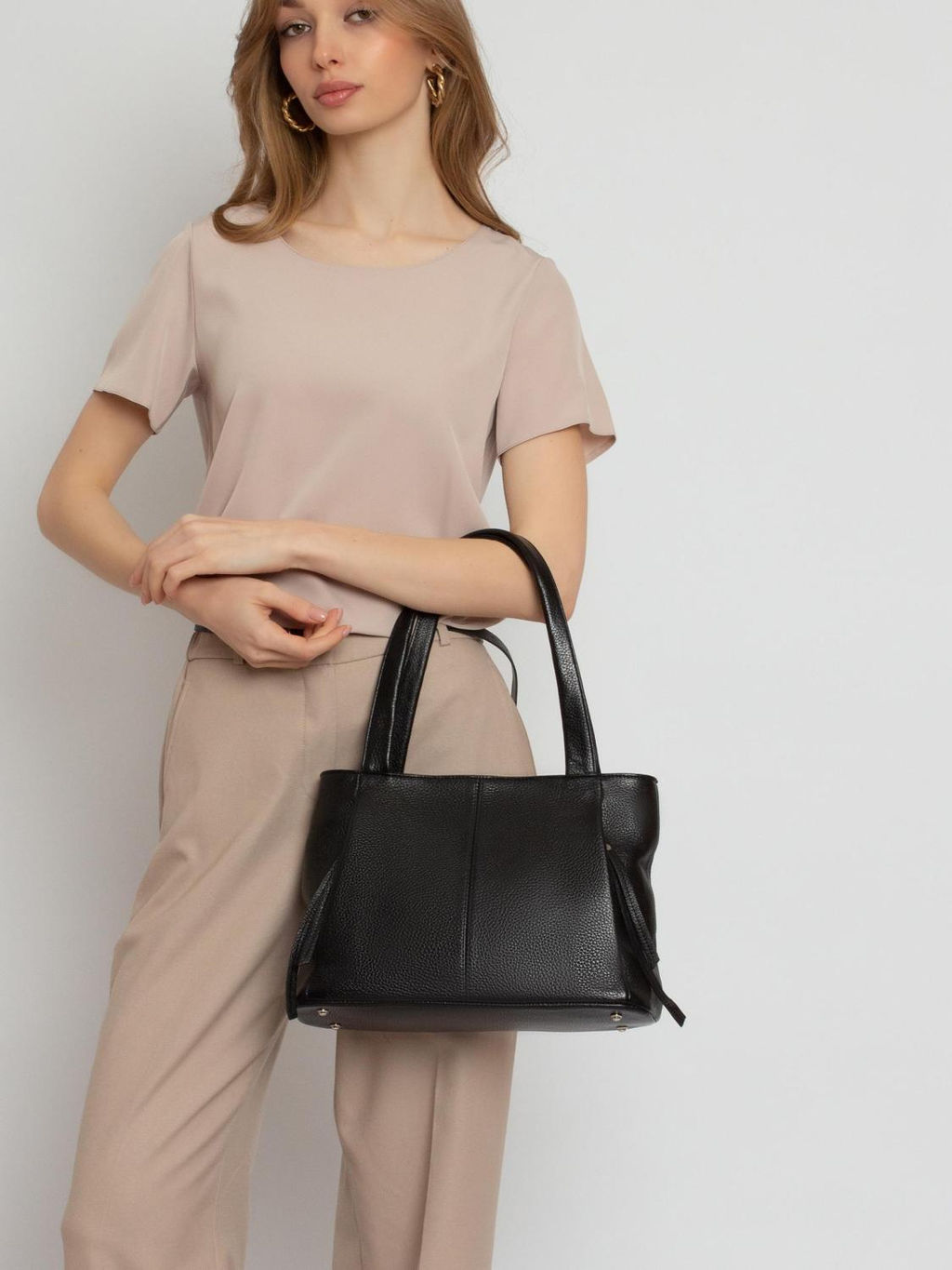 Женская кожаная сумка Richet 3000LN 456 Черный