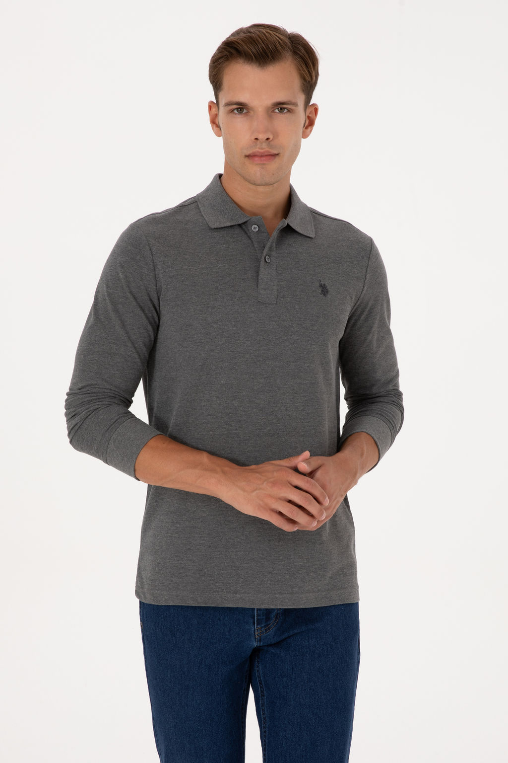Erkek Antrasit Melanj Basic Sweatshirt Sepette S_rpriz _ndirim - U.s. polo assn фото 8