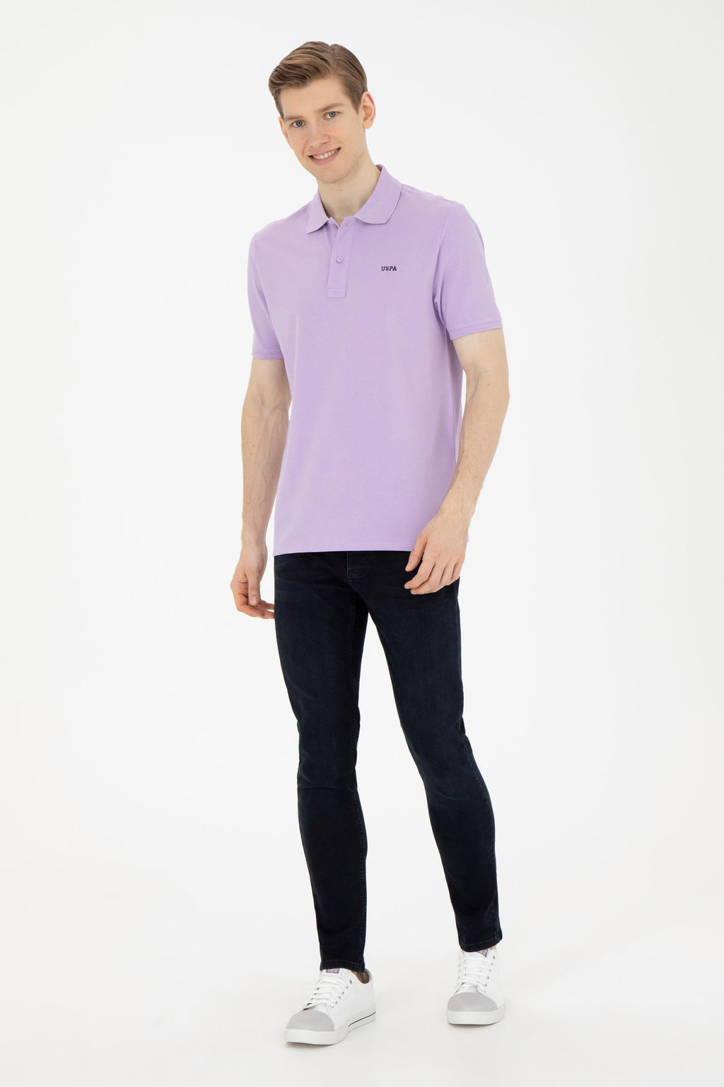 Мужская сиреневая базовая футболка - U.s. polo assn фото 11