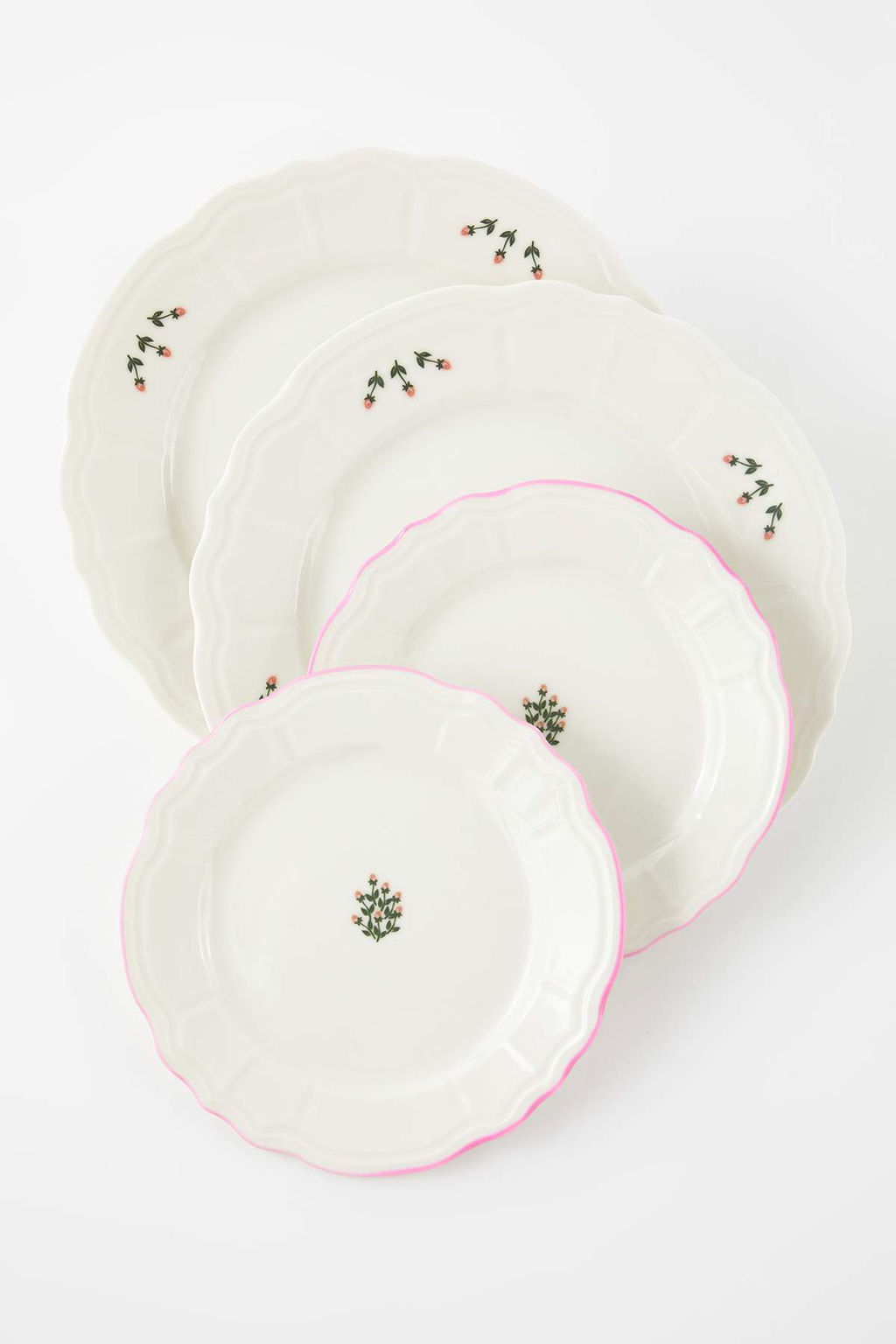 Trendyolmilla Home 2li Porselen Cicek Bask?l? Pasta Tabag? 20 cm & 2li Porselen Servis Tabag? 26 cm TPHSS25TBK00023  фото 3