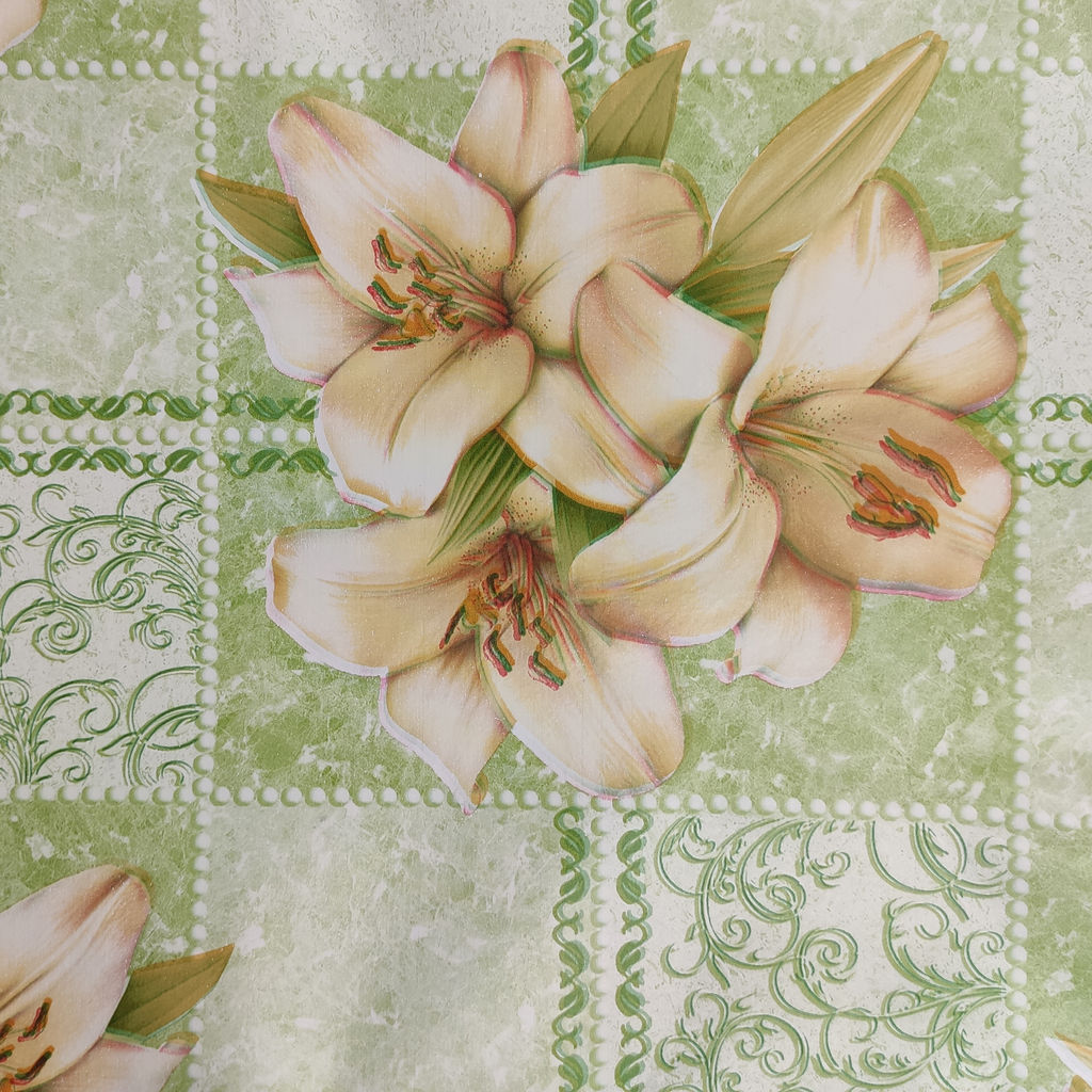 Скатерть ПВХ "Мажор", обработанная бейкой 135х160 (+/- 5)см