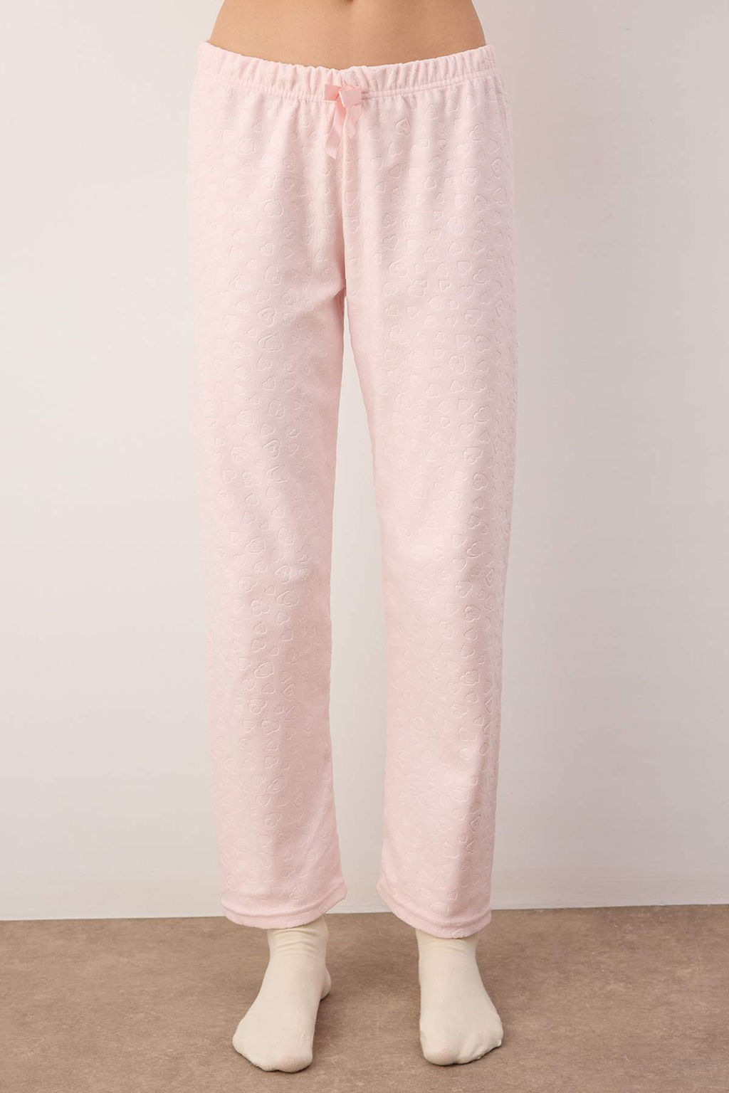 Pudra Kalp Desenli F?rf?rl? ve Cepli Orme Pijama Tak?m? THMAW26PT00205 - Trendyolmilla фото 3