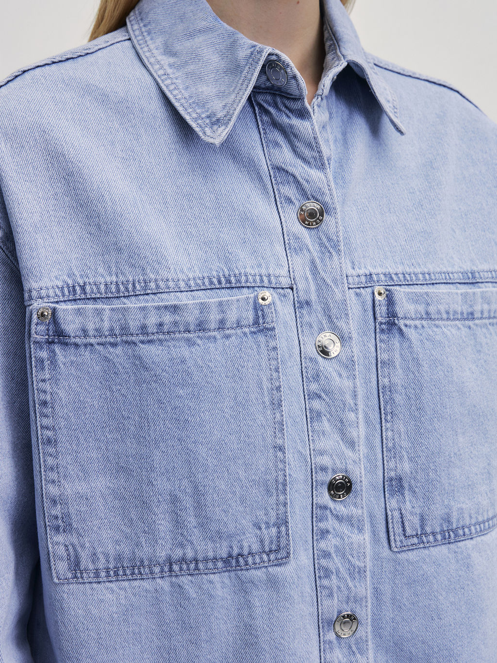 Джинсовая рубашка / Zarina  фото 6