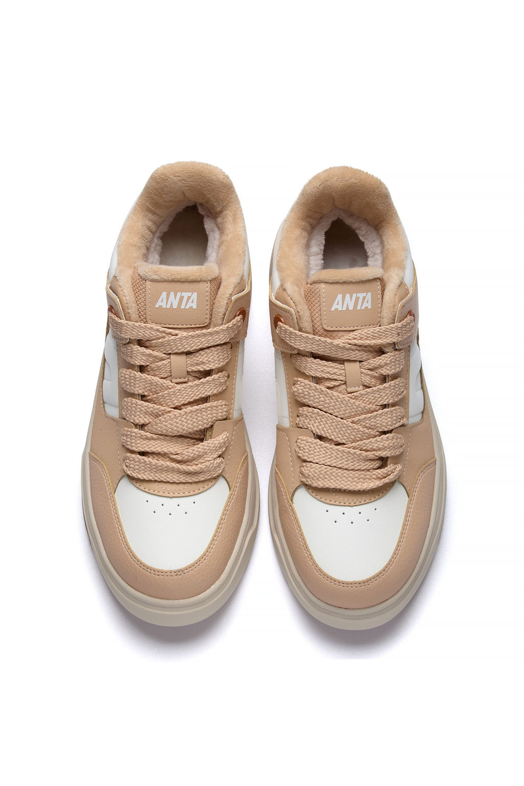 Кеды повседневные утепленные Бежевый/Коричневый A LOGO