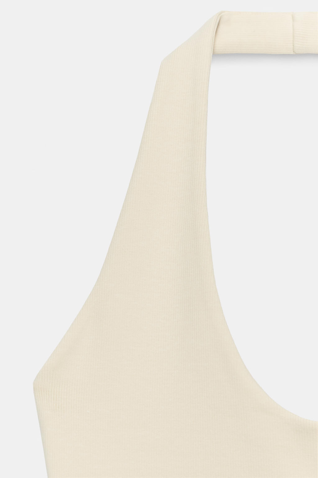 TOP HALTER BAJO REDONDEADO / Amarillo