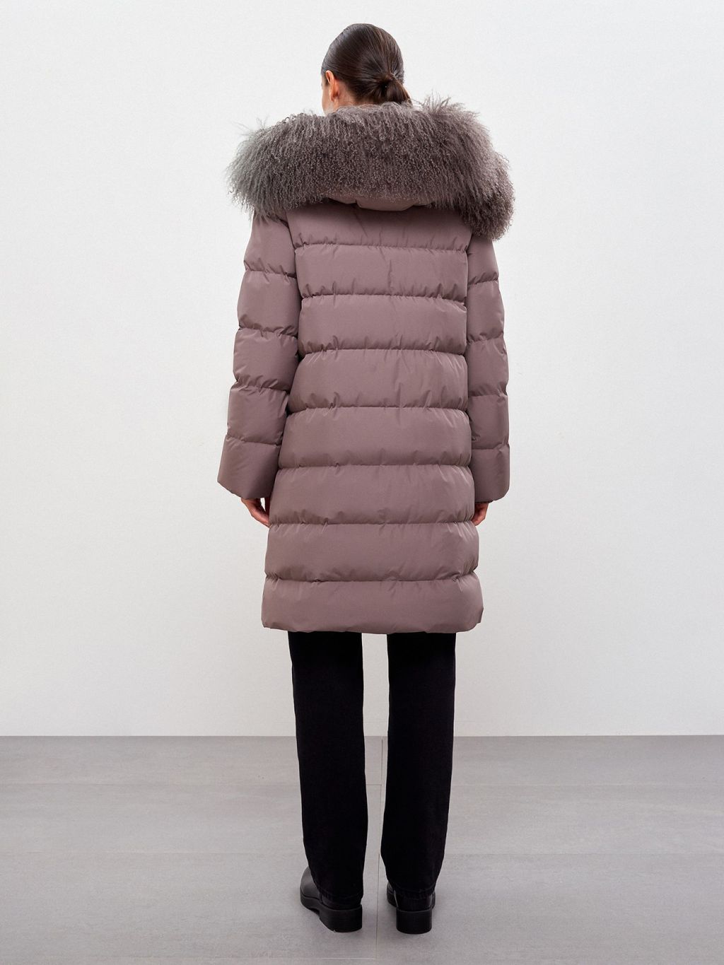 Conso/WDL 220514 - cappuccino Пуховое Полупальто фото 4
