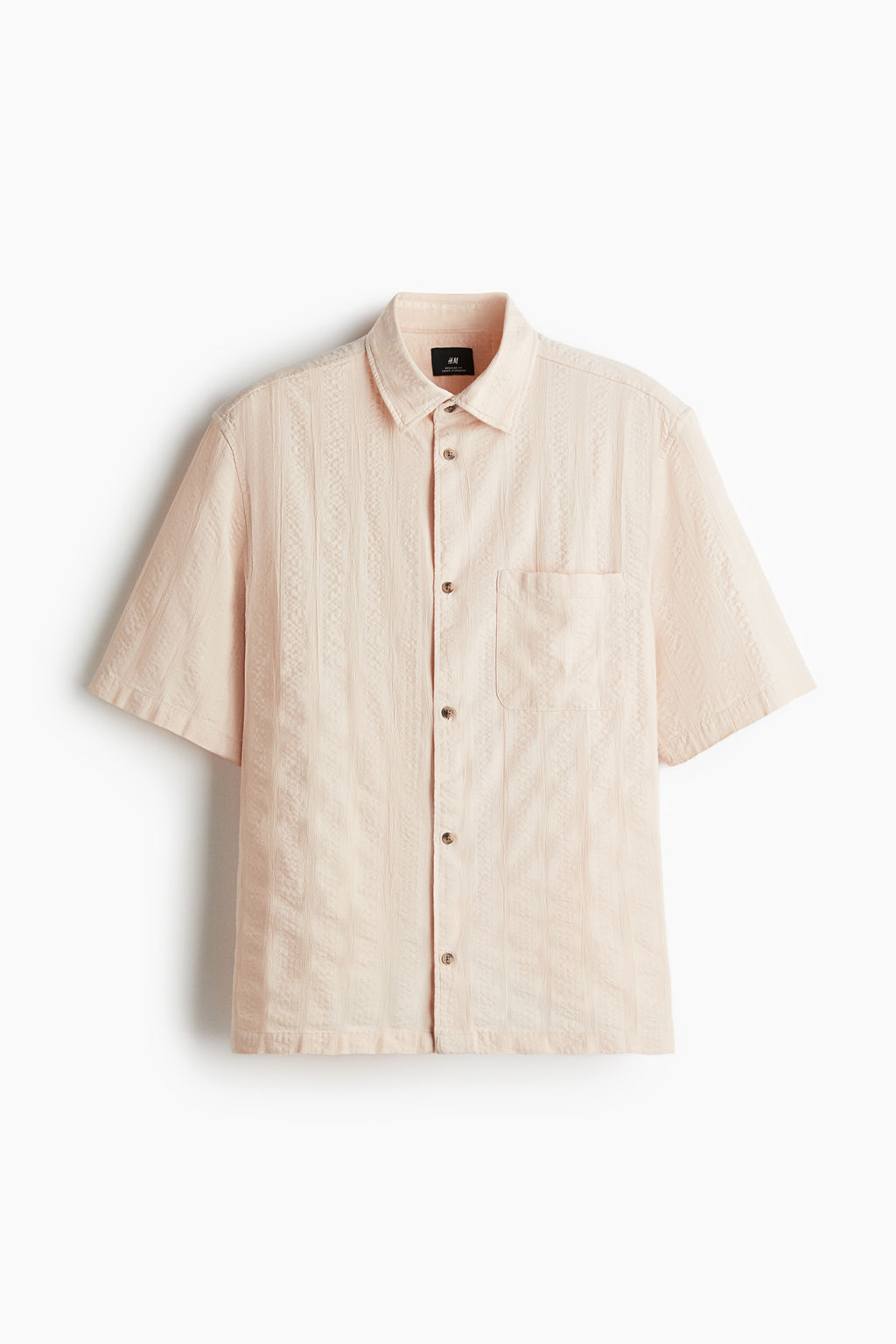 Camisa texturizada de manga corta Regular Fit - H&m фото 2