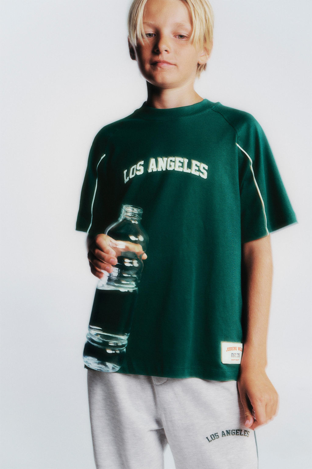 JOGGING T-SHIRT WITH LABEL - Zara фото 5