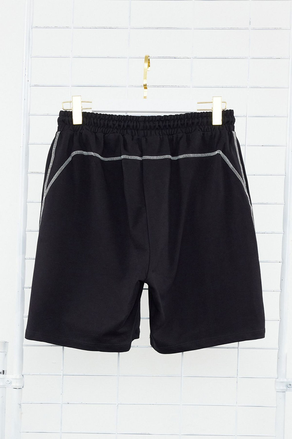 Siyah Regular/Normal Kesim More Sustainable Kontrast Dikis Detayl? %100 Pamuklu Sort TMNSS24SR00043