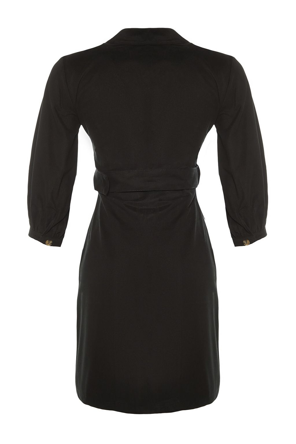 Siyah Baglama Detayl? Dokuma Elbise TWOAW20EL1156