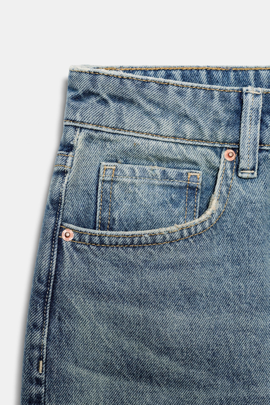 JEANS Z1975 SLIM CROPPED TIRO MEDIO / Azul / Verde - Zara фото 9