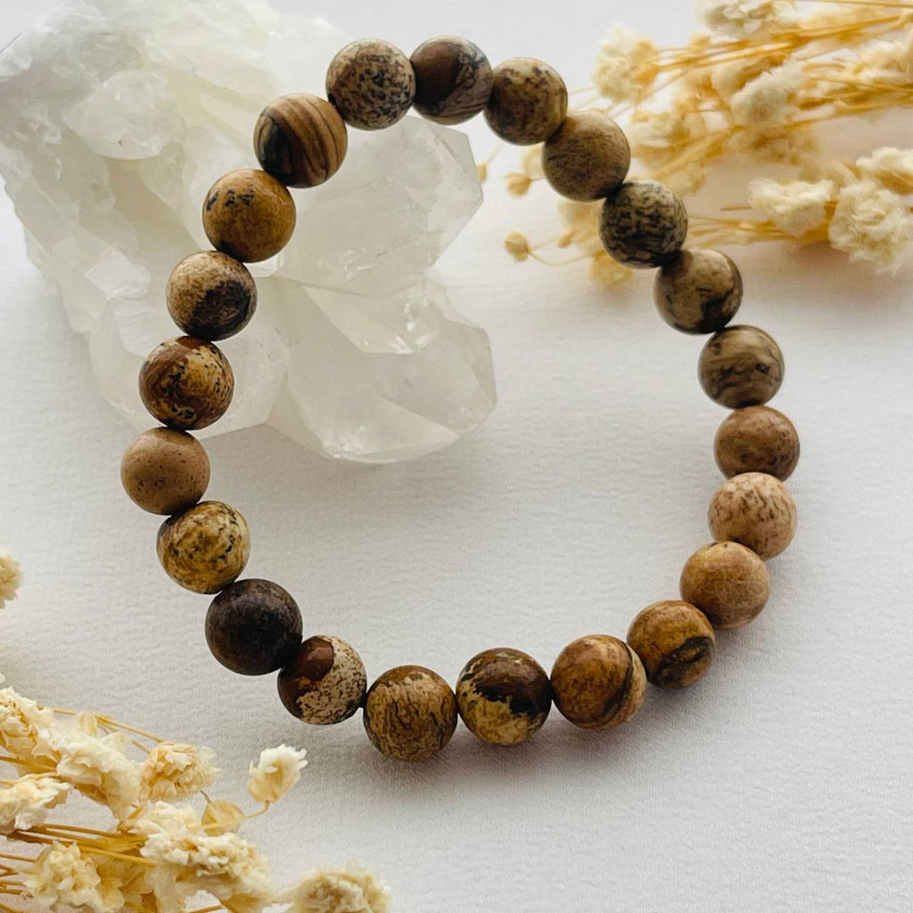 Браслет Яшма песочная 17,5 см