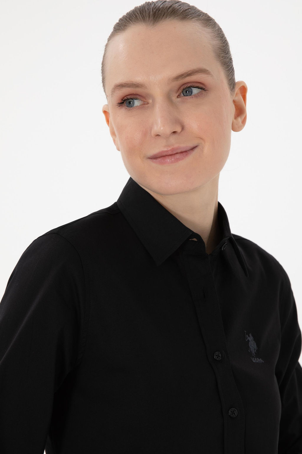 Kad_n Siyah Uzun Kollu Basic G_mlek Sepette S_rpriz _ndirim - U.s. polo assn фото 2