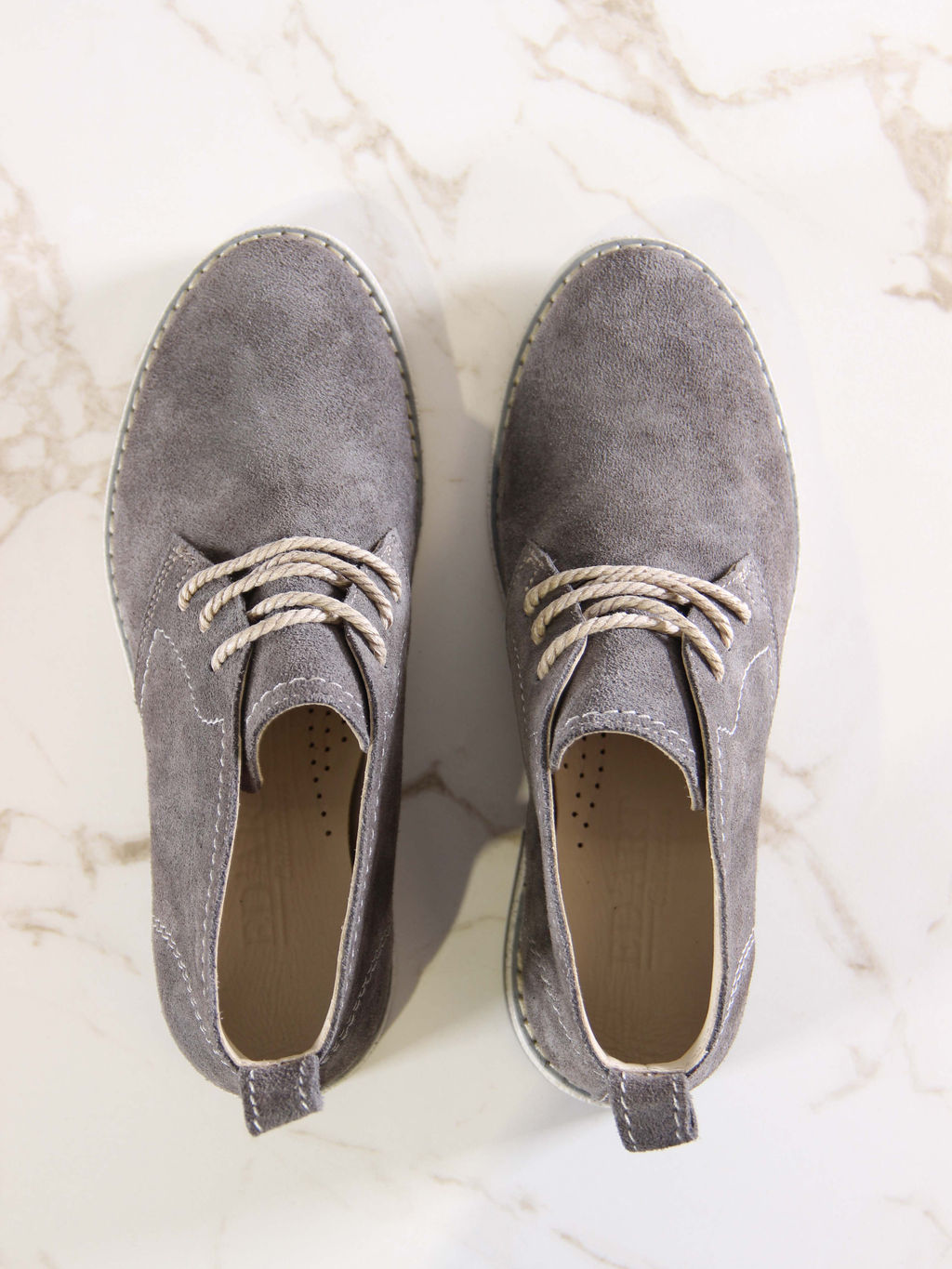 Ботинки 309.rosegr.Серый замок замша