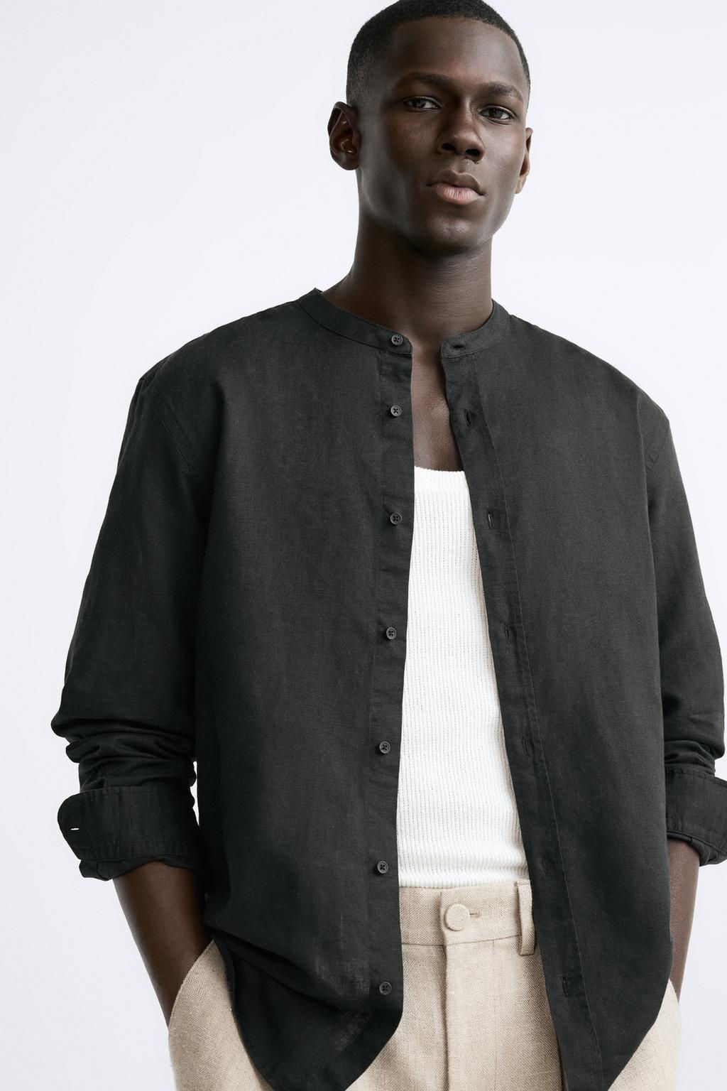 PAMUKLU KETEN GOMLEK - Zara фото 9