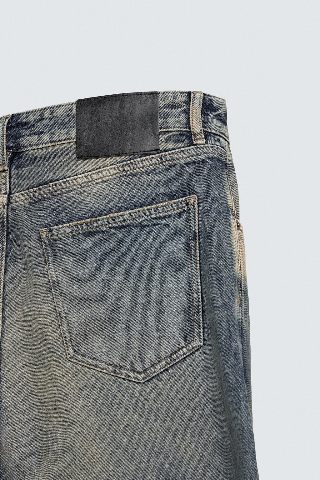 JEANS FLARE FIT LAVADO MANCHAS / Azul tinta - Zara фото 10