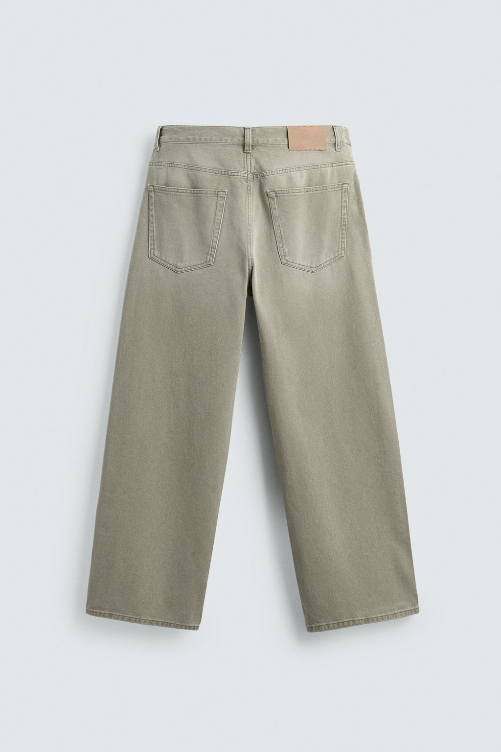 JEANS LOOSE FIT CONTRASTE / Gris / Beige - Zara фото 8