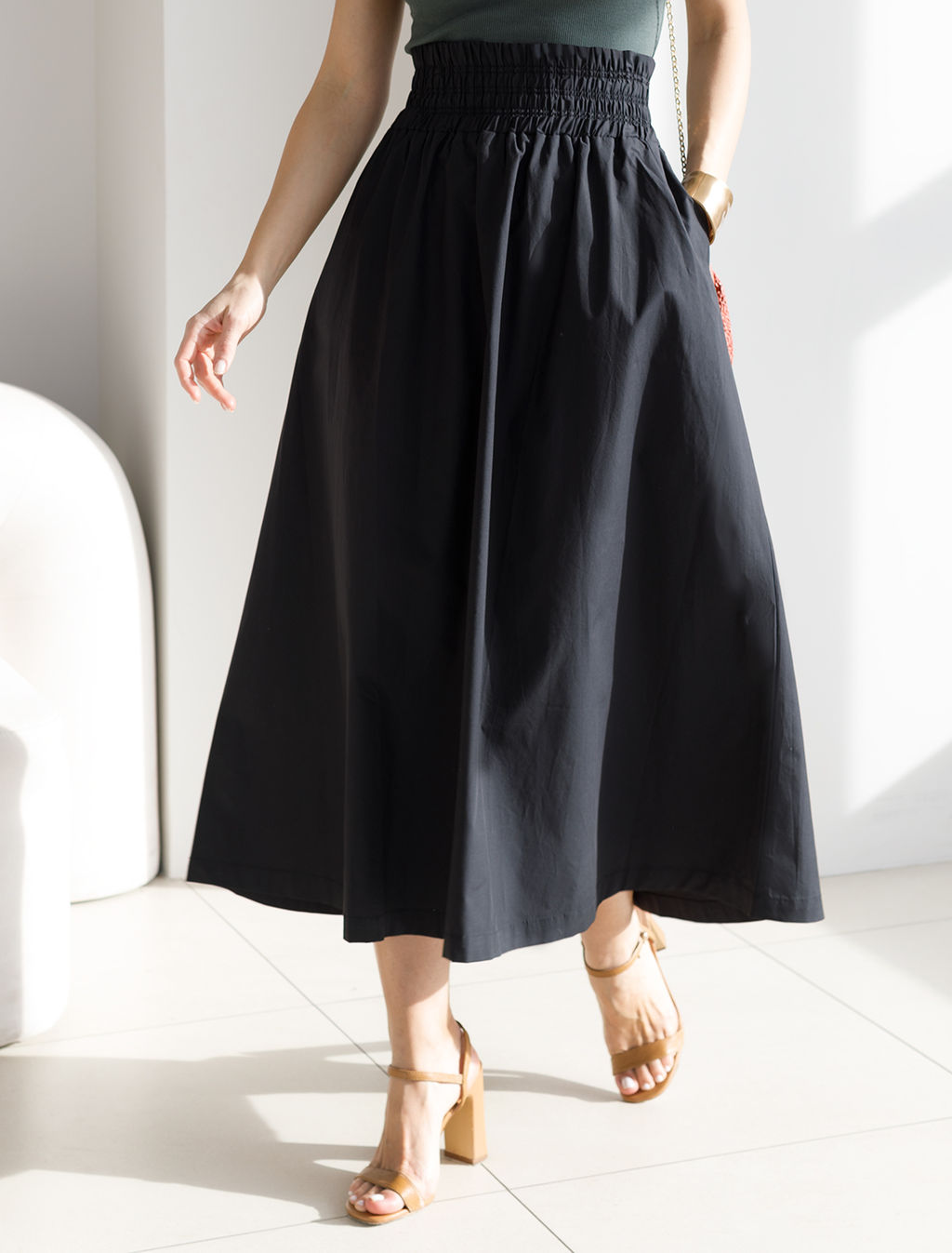 Юбка из легкого хлопкового поплина