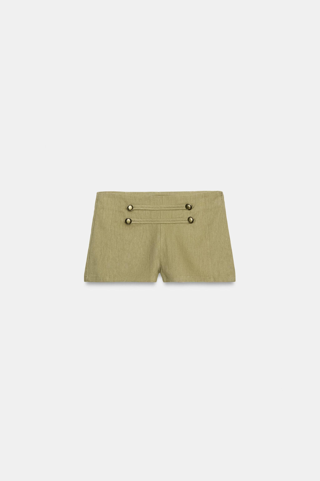SHORTS MINI BOTONES / Khaki - Zara фото 4