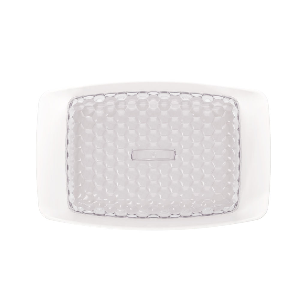 Цена за 2 шт. Масленка "Мозаика" (бело-прозрачный) М5571