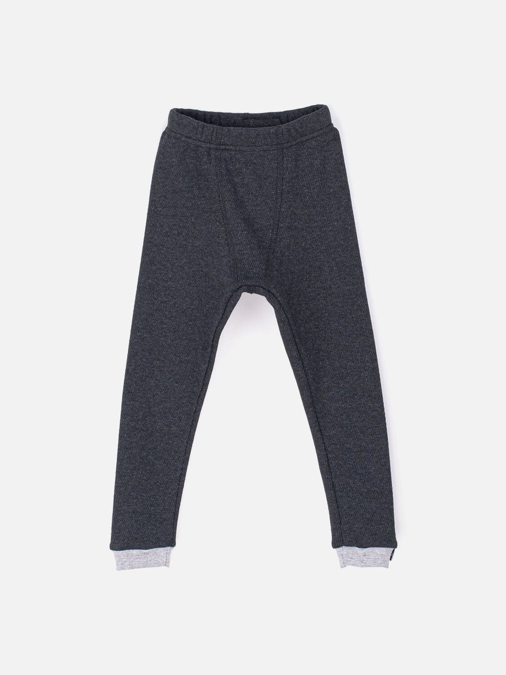 Кальсоны из термополотна Черный меланж 7+ с гульфиком