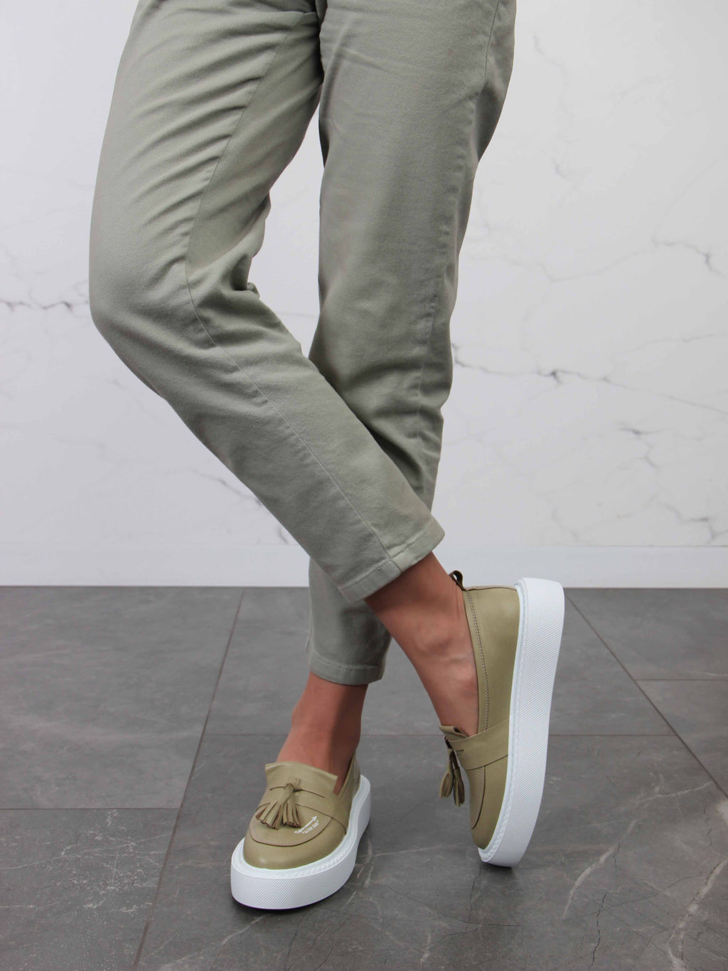 Лоферы EDART 167.Lusi23 w. Авокадо-виктория фото 3