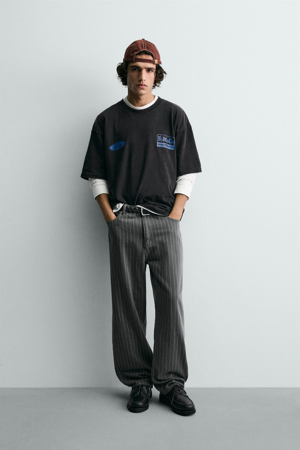 WASHED T-SHIRT WITH CONTRAST FORD  PRINT - Zara фото 9