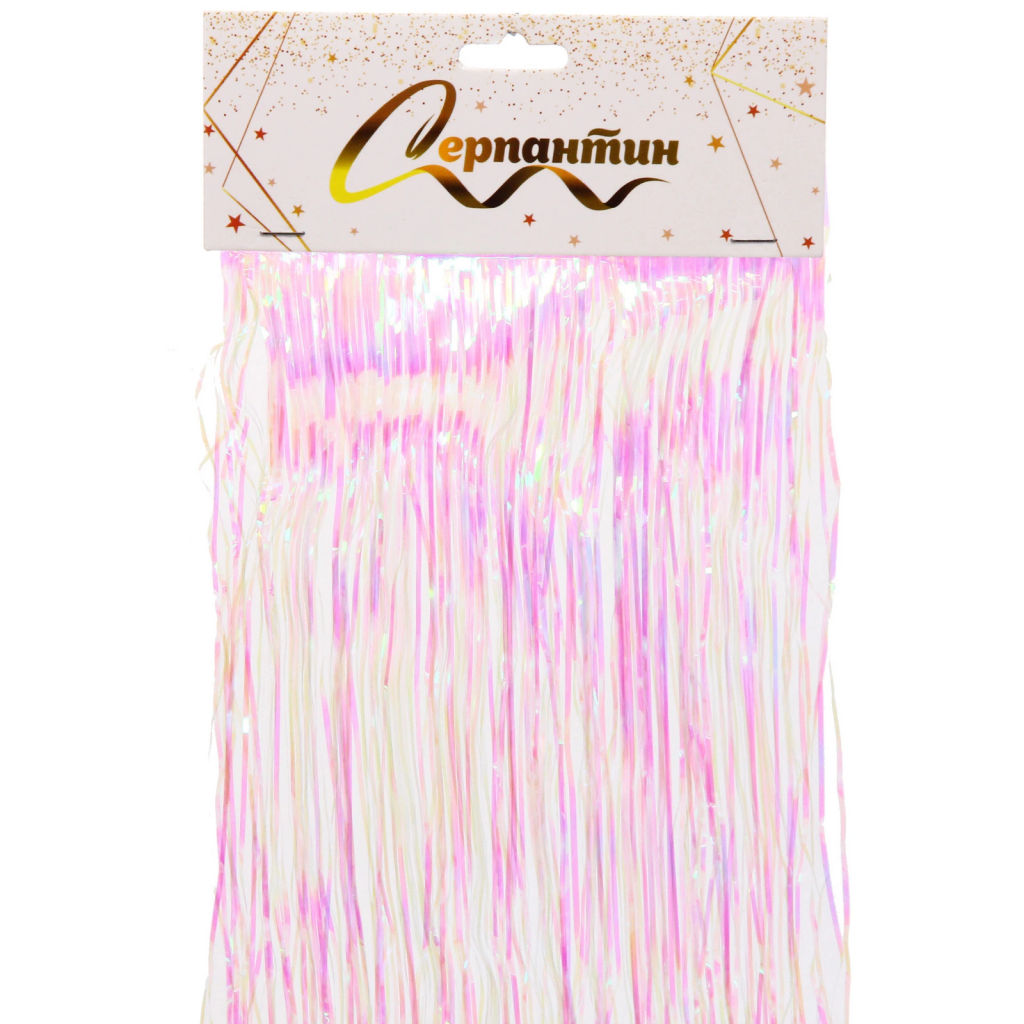 Цена за 10 шт. Дождик 2 м "Глянцевый стиль", перламутр