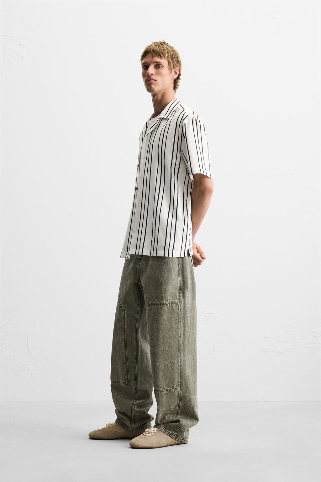 STRIPED FLOWING SHIRT - Zara фото 4